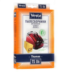Мешок пылесоса одноразовый Thomas, Bosch упаковка 4 шт+1фильтр Веста TS06