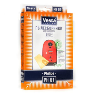 Мешок пылесоса одноразовый Philips упаковка 5 шт+1фильтр Веста PH01